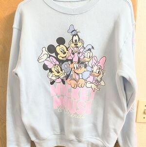 Women's Disney Mickey and Friends Pastel Blue Sweatshirt